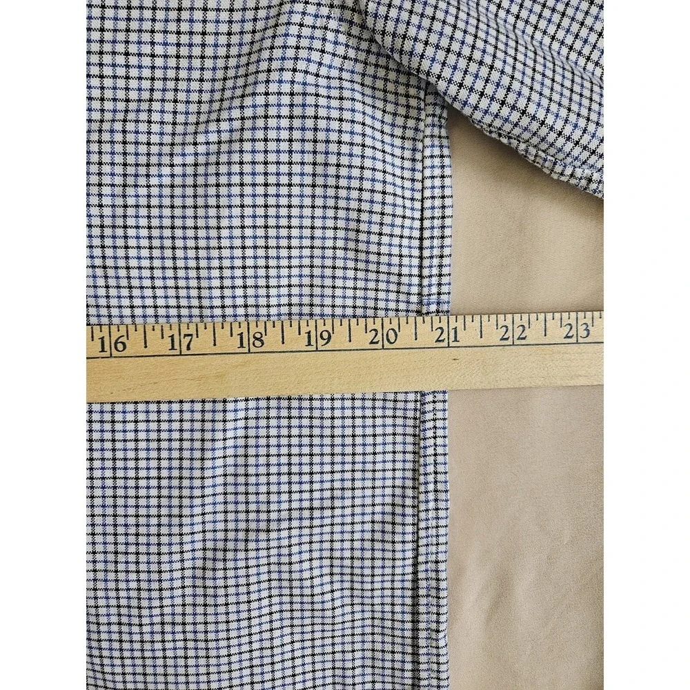 Ralph Lauren Boys XL 18-20 Blue White Gingham Check Cotton Button Down Shirt